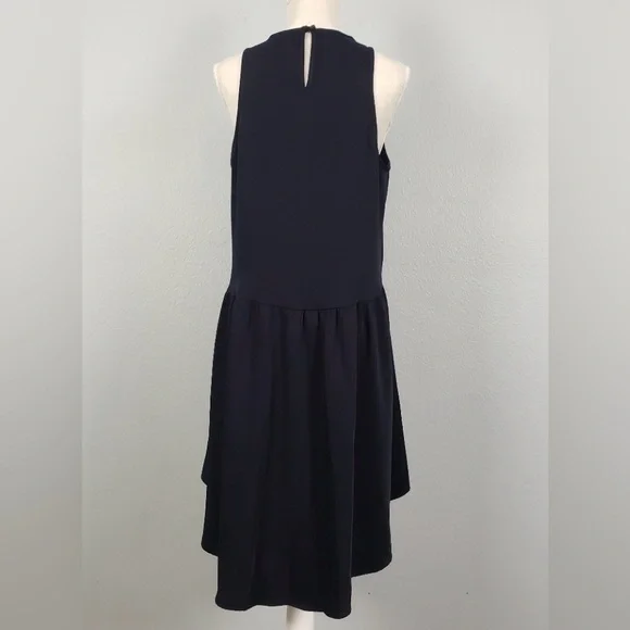 Pleione Sleeveless Hi-Lo Shift Dress in Navy Blue, Size Small - Picture 3 of 10